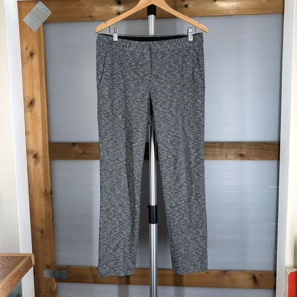 THEORY Louise Formation Wool Blend Houndstooth Trouser Pant Sz 10‎ - Picture 2 of 7